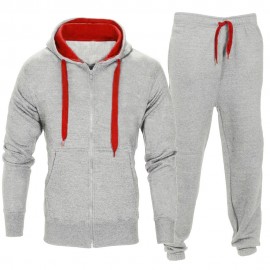 Laamei Zipper Tracksuit Men Set Sporting Two Pieces Sweatsuit Mens Clothes Printed Hooded Hoodies Jacket + Pants Track Suit Male