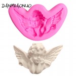 Lovely Angel Girl Baking Tools Silicone Mold Cake Dessert Silicone Cake Mold Silikon Form For Soap Cake Decorating Mold A1111