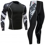 Top quality new thermal underwear mens underwear sets compression fleece sweat quick-drying thermal underwear mens clothing