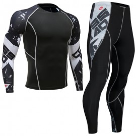 Top quality new thermal underwear mens underwear sets compression fleece sweat quick-drying thermal underwear mens clothing