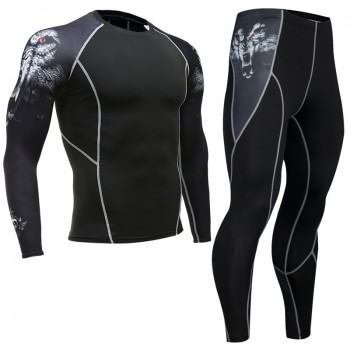 Top quality new thermal underwear mens underwear sets compression fleece sweat quick-drying thermal underwear mens clothing