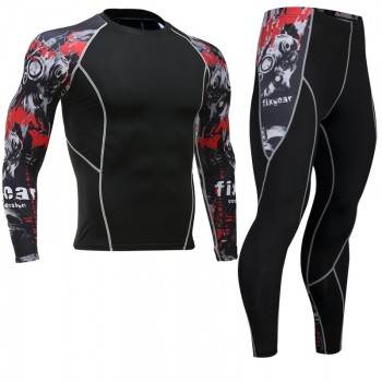 Top quality new thermal underwear mens underwear sets compression fleece sweat quick-drying thermal underwear mens clothing