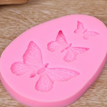 3D Silicone Mold Butterfly Shaped Fondant Cake Mold Soap Mould Bakeware Baking Cooking Tools Sugar Cookie Jelly Pudding Decor