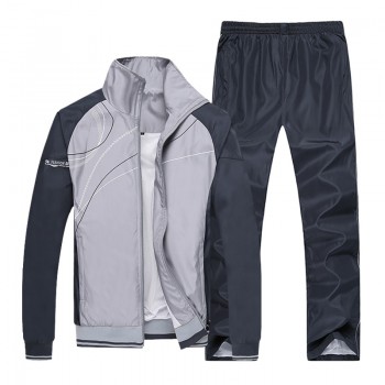 New Mens Set Spring Autumn Men Sportswear 2 Piece Set Sporting Suit Jacket+Pant Sweatsuit Tracksuit outwear Student uniform