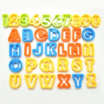 New Set NEW BIG Alphabet Number Letter Font Plastic Cookie Cutter Fondant Tool Baking Cake Mold Decorating Press Pastry DIY