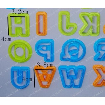 New Set NEW BIG Alphabet Number Letter Font Plastic Cookie Cutter Fondant Tool Baking Cake Mold Decorating Press Pastry DIY