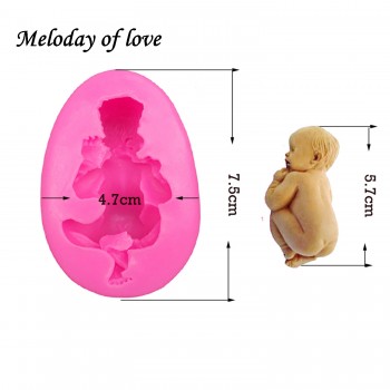 3D Sleep baby handmade soap mold chocolate cake decorating tools DIY cookies fondant silicone mold Fimo Silicone mould T0159