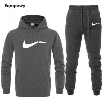 Tracksuit Men 2018 Autumn Fashion Casual Mens Track Suit Long Sleeve Hoodies Sweatshirt+Pants Casual Mens 2 Piece Set