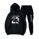 Brand Tracksuit Fashion JORDAN 23 Men Sportswear Two Piece Sets All Cotton Fleece Thick hoodie+Pants Sporting Suit Male