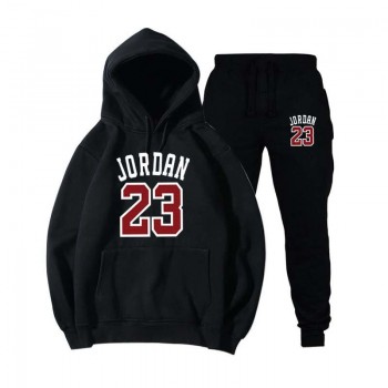 Brand Tracksuit Fashion JORDAN 23 Men Sportswear Two Piece Sets All Cotton Fleece Thick hoodie+Pants Sporting Suit Male