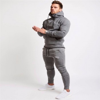 New 2018 Spring Set Mens Fashion Sportswear Tracksuits Sets Mens Bodybuilding Hoodies+Pants casual Outwear Suits Size M-XXL