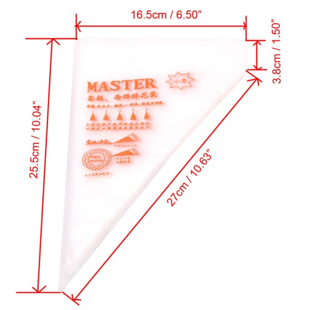 100Pcs/50pcs/30pcs Pack S Size Disposable Piping Bag Icing Fondant Cake Cream Decorating Pastry Tip Tool