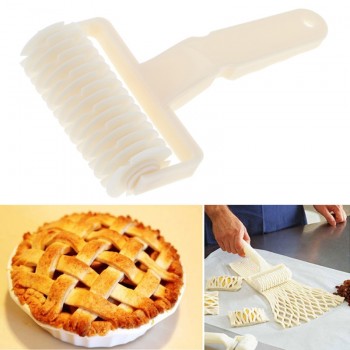 S/L Dough Roller Knife Pie Pizza Cookie Cutter Pastry Plastic Baking Tools Bakeware Embossing Dough Roller Lattice Cutter Craft