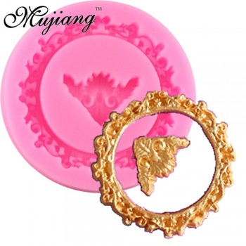 DIY Mirror Fondant Cake Decorating Tools Frame  Cupcake Chocolate Wedding Cake Border Silicone Molds Kitchen Baking Moulds