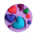 Various Love Heart Shape Silicone Cake Mold , Baking Silicone Mould For Soap Cookies Fondant Cake Tools Cake Decorating
