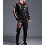 Fashion Color Block Tracksuit For Men Two Piece Set Mens Sportwear Mens Sports Suits Sweatshirt 2019