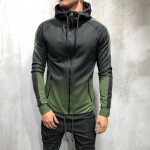 ZOGAA Mens Sportswear Two Piece Set Mens Casual Mens Tracksuit Training Sweat Suit M-3XL