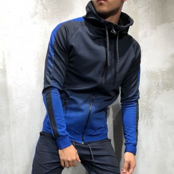ZOGAA Mens Sportswear Two Piece Set Mens Casual Mens Tracksuit Training Sweat Suit M-3XL