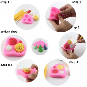 Unicorn Ear Eye Horn Silicone Mold Cupcake Decoration Fondant Mold DIY Party Cake Decorating Tool Candy Chocolate Gumpaste Mould