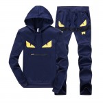 Cotton Men Tracksuit Sportwear Two Piece Sets Hot Autumn Pullover Hoodies + Pants Suit Male Hoodies Set Printing Sweatshirts