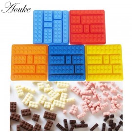 1PCS Lego Brick Blocks Shaped Rectangular DIY Chocolate Silicone Mold Ice Cube Tray Cake Tools Fondant Moulds
