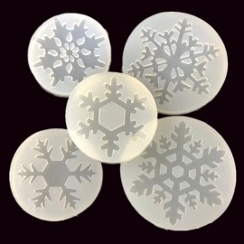 Aouke white snowflake gum crystal mold DIY glue mold uv plastic mold mirror snowflake mold
