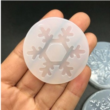 Aouke white snowflake gum crystal mold DIY glue mold uv plastic mold mirror snowflake mold