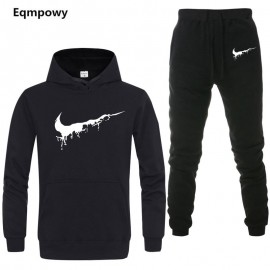 2019 Brand LOGO Men Sportswear Hoodies Set Spring Suit Clothes Tracksuits Male Sweatshirts Coats Track Suits Joggers Plus Size