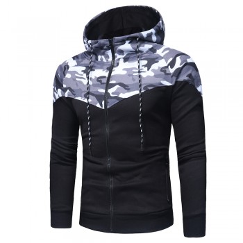 2018 New Camouflage Printed Men Set Causal Patchwork Jacket Men 2Pcs Tracksuit Sportswear Hoodies Sweatshirt Pants Jogger Suit D