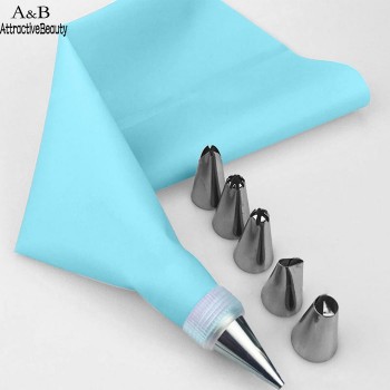 Homdox Nozzles Icing Piping Cream Pastry Bag DIY Cake Decorating Tools Set Reusable Pastry Bag+Nozzle Set confectionery bag