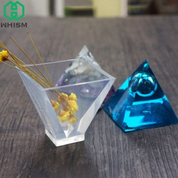 WHISM Cake Mold Silicone Molds For Jewelry Pyramid Charms Pendants Making Tool Handmade Crystal Epoxy Resin Molds 20/30/40/50mm