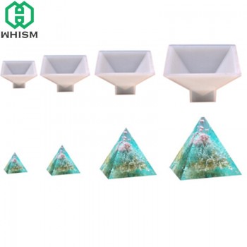 WHISM Cake Mold Silicone Molds For Jewelry Pyramid Charms Pendants Making Tool Handmade Crystal Epoxy Resin Molds 20/30/40/50mm