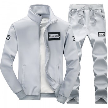 Mens Set 2PC Zipper Autumn Sportswear Casual Tracksuit Male 2018 Sweatshirt Jacket +Pans Suit Hoodies Moleton Masculino dropship