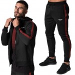 YEMEKE Winter Sport Suits Men Hoodies Sets M-2XL Fashion stitching Mens Gym Sportswear Running Jogging Suit Male Tracksuit