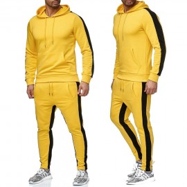 Zogaa Brand Men Sweat Suit Set Gyms Bodybuilding Workout Clothing Two Piece Set Outfits for Man Sportwear Casual Men Tracksuit