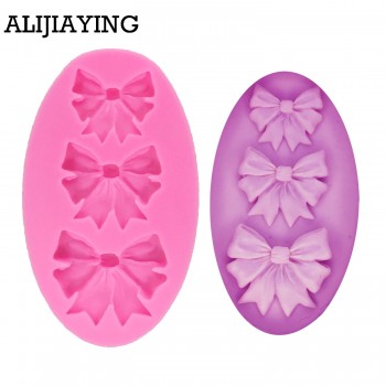 M1208 Bow Tie Silicone Mold Chocolate Fondant Cake Decoration Mold DIY Bowknot Cake Chocolate Decoration tools
