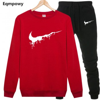 New Sport Suit Hoodie O-Neck Hooded Men Casual Cotton Fall / Winter Warm Sweatshirts Mens Casual Tracksuit Costume clothing