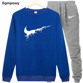 New Sport Suit Hoodie O-Neck Hooded Men Casual Cotton Fall / Winter Warm Sweatshirts Mens Casual Tracksuit Costume clothing