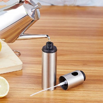 Stainless Steel Spray Bottles Refillable Oil Vinegar Mist Spraying Bottle Water Pump Gravy Boats Grill BBQ Sprayer Kitchen Tools