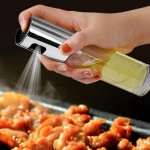 Stainless Steel Olive Oil Sprayer Kitchen Oil Spray Bottle Pump Glass Oil Pot Leak-proof Drops Oil Dispenser BBQ Cooking Tools