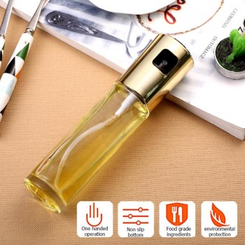 Stainless Steel Olive Oil Sprayer Kitchen Oil Spray Bottle Pump Glass Oil Pot Leak-proof Drops Oil Dispenser BBQ Cooking Tools