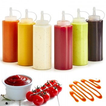 Kitchen Plastic Squeeze Bottle Sushi Tool Condiment  Mustard Dispenser Sauce Vinegar Oil Ketchup Gravy Cruet Kitchen Gadgets