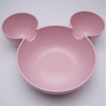 Kid Cartoon Mouse Mickey Bowl Dishes Lunch Box Kid Baby Children Infant Baby Rice Feeding Bowl Plastic Snack Plate Tableware