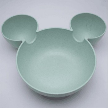 Kid Cartoon Mouse Mickey Bowl Dishes Lunch Box Kid Baby Children Infant Baby Rice Feeding Bowl Plastic Snack Plate Tableware