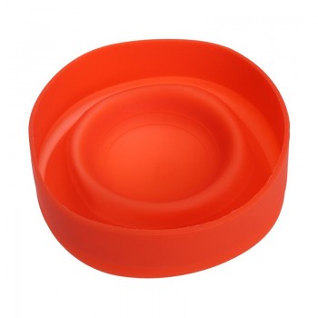 Microwave Popcorn Poppers Foldable Easy Use For DIY Food Making Home Kitchen Collapsible Silicone Bowl with Cover 20x14.5cm(Red)