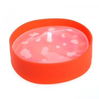 Microwave Popcorn Poppers Foldable Easy Use For DIY Food Making Home Kitchen Collapsible Silicone Bowl with Cover 20x14.5cm(Red)