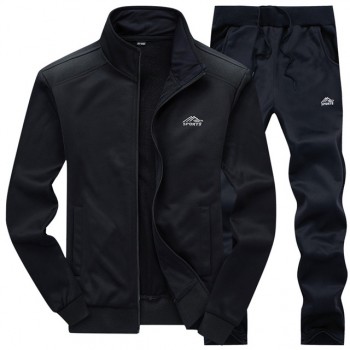 Tracksuit Men 2018 Spring Autumn Sweatshirt Zipper Hoodies Jacket and Pants Two Piece Sweat Set Casual Man Sweatpants Track Suit