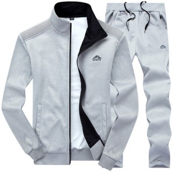 Tracksuit Men 2018 Spring Autumn Sweatshirt Zipper Hoodies Jacket and Pants Two Piece Sweat Set Casual Man Sweatpants Track Suit