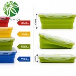 Duolvqi Silicone Lunch Box Portable Bowl Colorful Folding Food Container Lunchbox 350/500/800/1200ml Eco-Friendly
