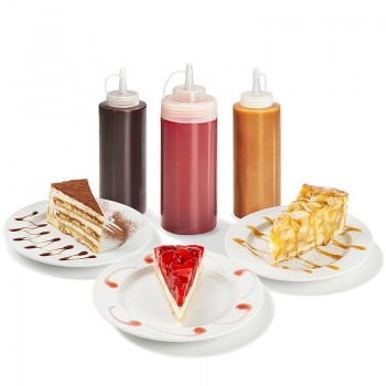 KONCO Squeeze Squirt Condiment Bottles with Twist On Cap Lids  Ketchup Mustard Mayo Hot Sauces Olive Oil Bottles Kitchen Gadget